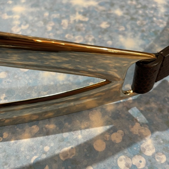 Chico's black Leather Belt. With beautifully Silver clasp join. Gorgeous - Picture 5 of 9